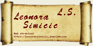 Leonora Simičić vizit kartica